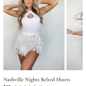 LANE 201 Nashville Nights Belted Shorts